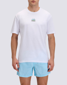 T-SHIRT HOMME À COL ROND AVEC IMPRIMÉ SURFEUR TIDAL