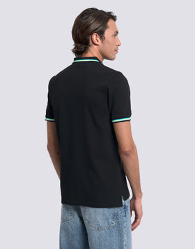 BRICE COTTON PIQUÉ POLO SHIRT WITH TRICOLOUR DETAILS