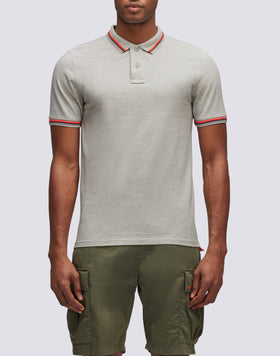 BRICE POLO SHIRT IN PIQUET COTTON WITH TRICOLOR DETAILS
