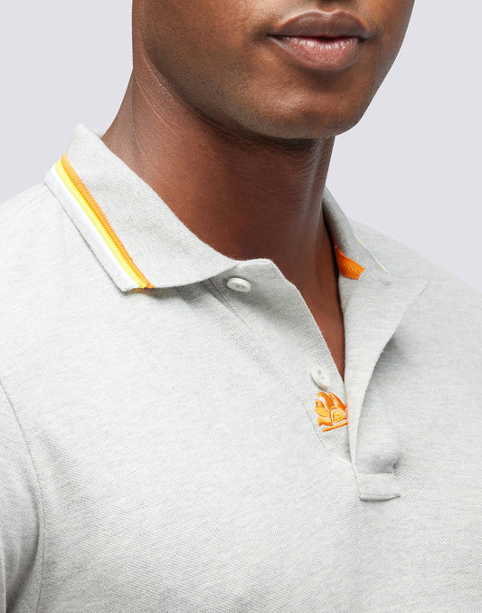 BRICE COTTON PIQUÉ POLO SHIRT WITH TRICOLOUR DETAILS