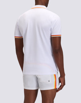 POLO BRICE UOMO IN COTONE PIQUET CON DETTAGLI TRICOLOR