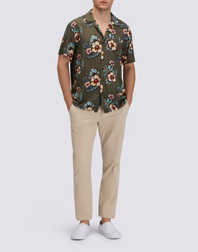 MEN'S PRINTED VISCOSE POPLIN SHIRT