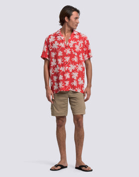 CAMISA DE HOMBRE ESTAMPADA EN VISCOSA POPELÍN