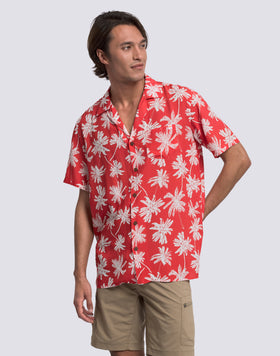 CAMISA DE HOMBRE ESTAMPADA EN VISCOSA POPELÍN