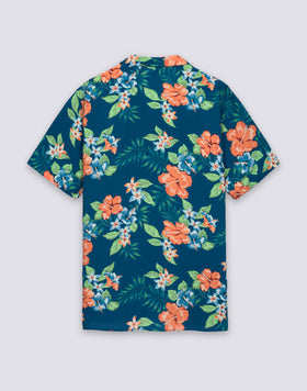 CAMISA DE HOMBRE ESTAMPADA EN VISCOSA POPELÍN