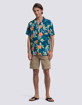 CAMISA DE HOMBRE ESTAMPADA EN VISCOSA POPELÍN