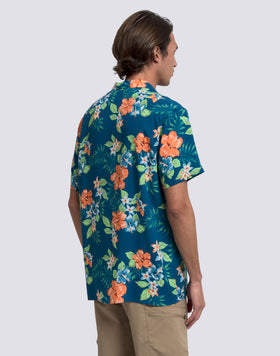 CAMISA DE HOMBRE ESTAMPADA EN VISCOSA POPELÍN