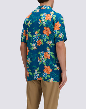 CAMISA DE HOMBRE ESTAMPADA EN VISCOSA POPELÍN