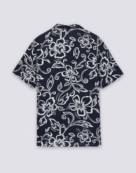 MEN'S PRINTED VISCOSE POPLIN SHIRT
