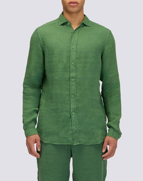 CAMICIA IN LINO CON COLLO CLASSICO