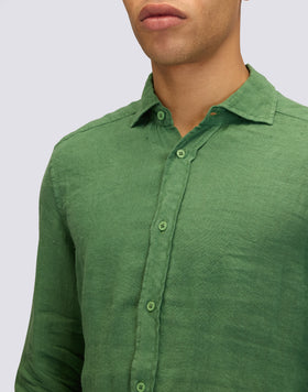 CAMICIA IN LINO CON COLLO CLASSICO