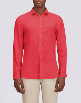 CAMICIA IN LINO CON COLLO CLASSICO