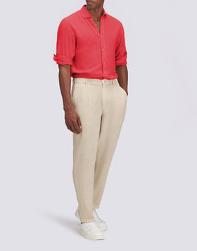 CAMICIA IN LINO CON COLLO CLASSICO