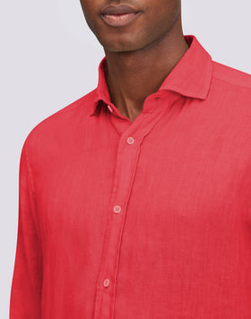 CAMICIA IN LINO CON COLLO CLASSICO