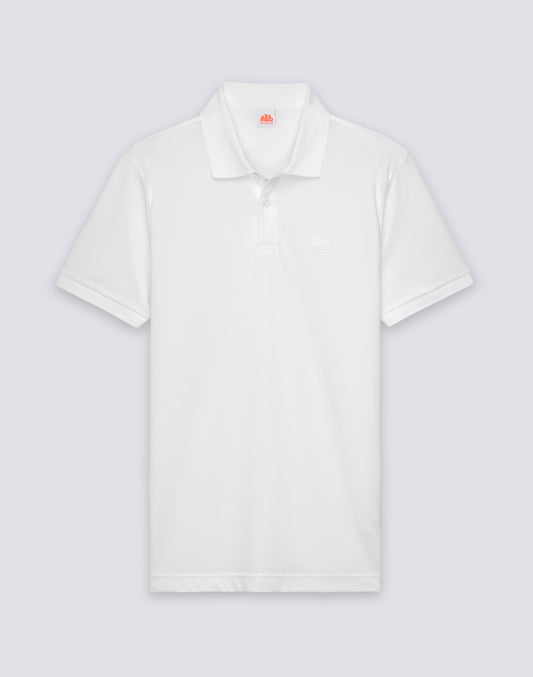 MEN'S PIQUET COTTON POLO SHIRT WITH STRIPED COLLAR AND CUFFS