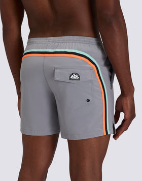 MEN'S SWIMSHORTS WITH STRETCH FABRIC, ELASTICATED WAIST AND REMOVABLE CASE