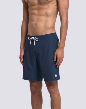 MEN'S SEMI-ELASTIC LONG-WAIST SWIMSHORTS IN REPREVE® RECYCLED POLYESTER