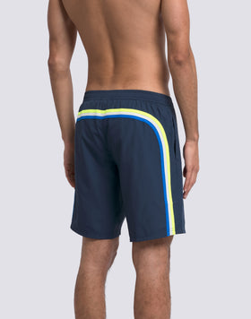 MEN'S SEMI-ELASTIC LONG-WAIST SWIMSHORTS IN REPREVE® RECYCLED POLYESTER