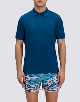 MEN'S PIMA COTTON PIQUET POLO SHIRT WITH EMBROIDERED LOGO