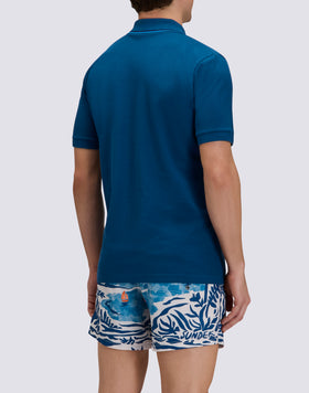 MEN'S PIMA COTTON PIQUET POLO SHIRT WITH EMBROIDERED LOGO