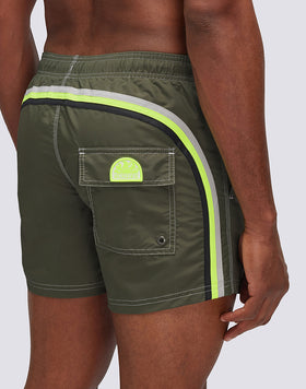 ICONIC TAFFETA SHORT SWIMSHORTS WITH ELASTIC WAIST 