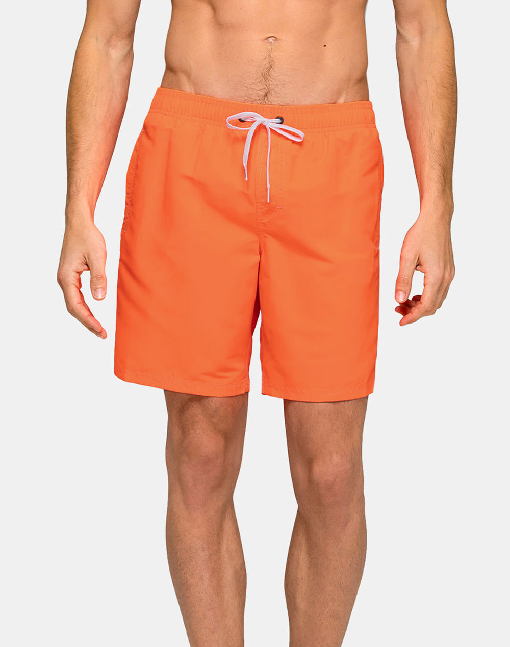 MID-LENGTH SWIM SHORTS WITH AN ELASTICATED WAISTBAND