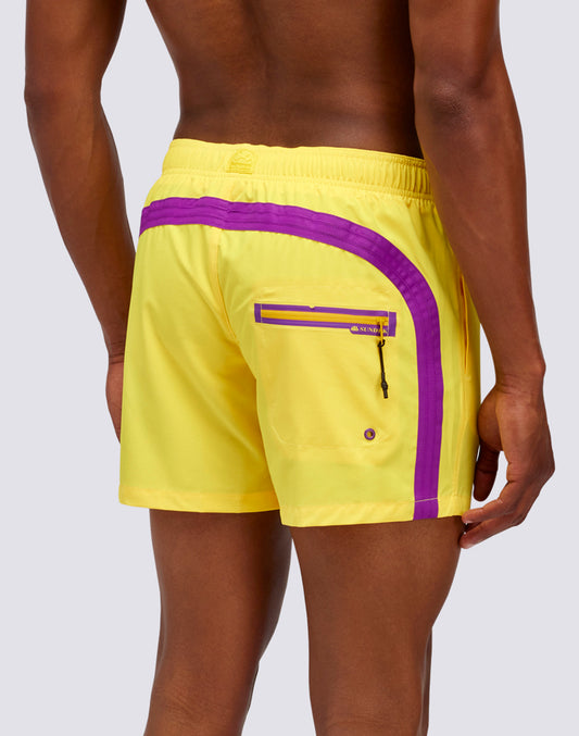 SHORT SWIMSHORTS WITH STRETCH ELASTIC WAIST AND POCKET