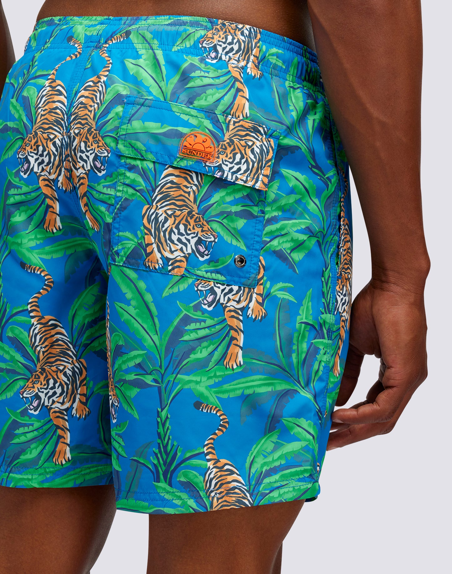 MAILLOT DE BAIN TAILLE MOYENNE ÉLASTIQUE IMPRIMÉ TIGRE