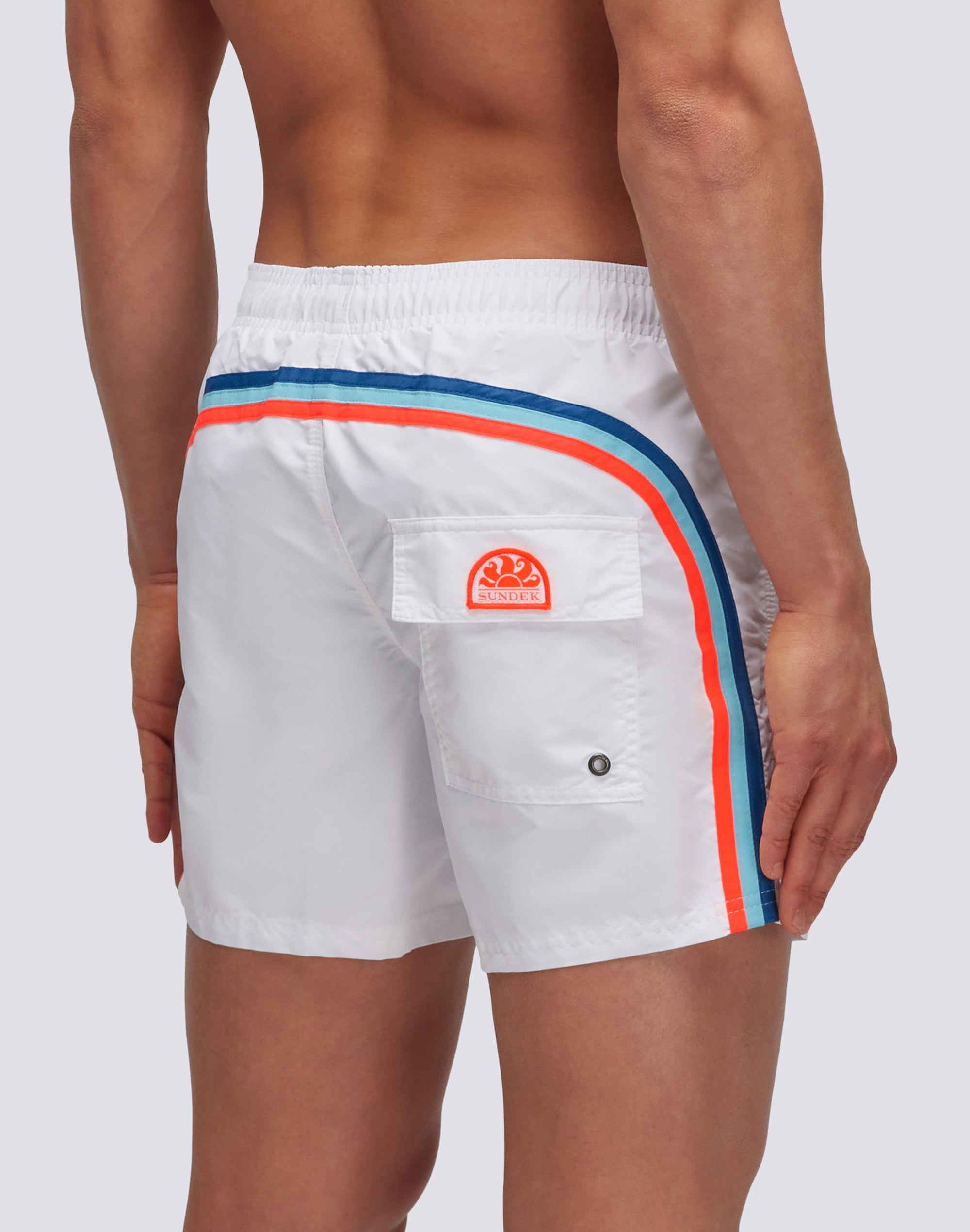 ICONIC TAFFETA STRETCH WAIST SWIM TRUNKS