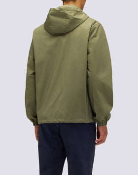 GIUBBOTTO CORTO DA UOMO CON CAPPUCCIO IN TESSUTO ACCOPPIATO