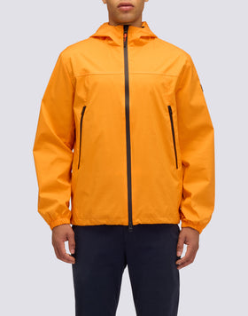 GIUBBOTTO CORTO DA UOMO CON CAPPUCCIO IN TESSUTO ACCOPPIATO