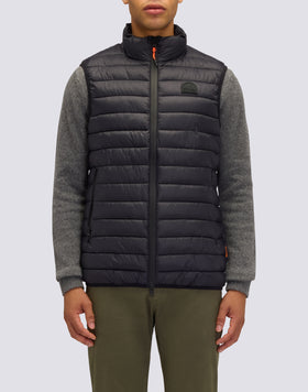 MEN'S PADDED VEST WITH STANDING COLLAR