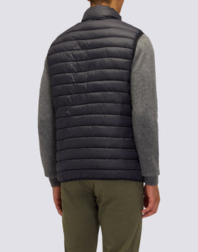 MEN'S PADDED VEST WITH STANDING COLLAR
