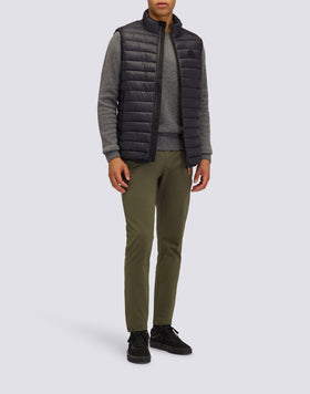 MEN'S PADDED VEST WITH STANDING COLLAR