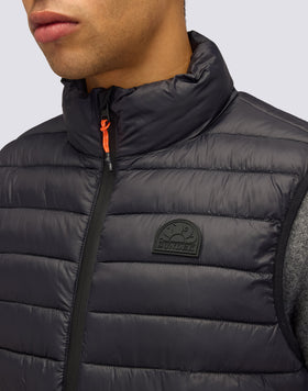 MEN'S PADDED VEST WITH STANDING COLLAR