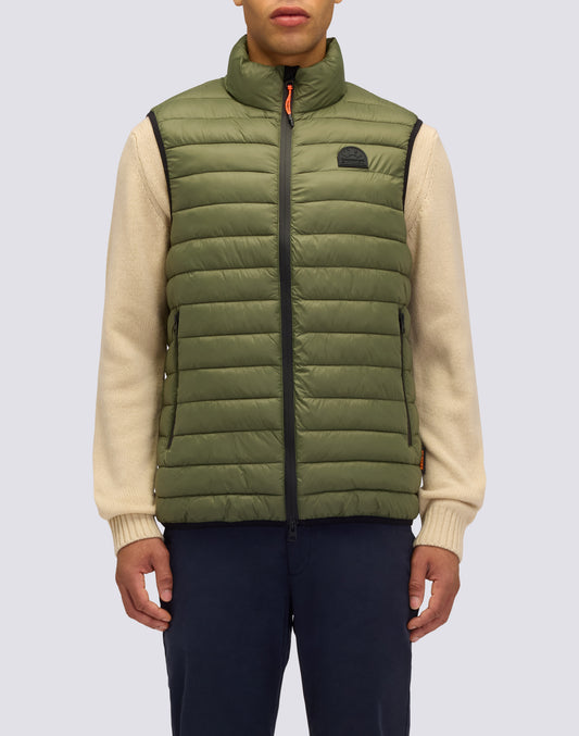 MEN'S PADDED VEST WITH STANDING COLLAR