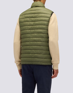 MEN'S PADDED VEST WITH STANDING COLLAR