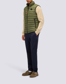 MEN'S PADDED VEST WITH STANDING COLLAR