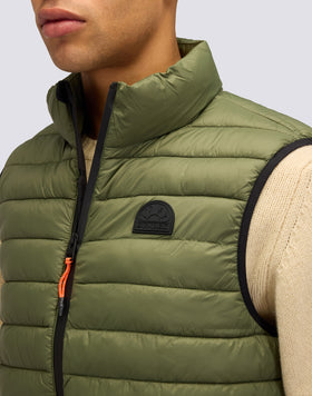 MEN'S PADDED VEST WITH STANDING COLLAR