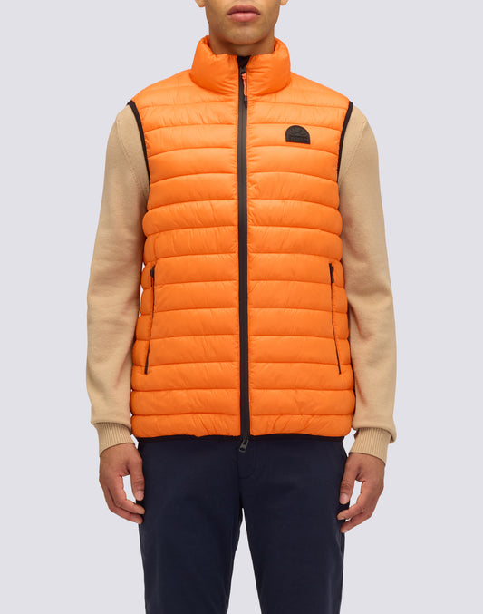 MEN'S PADDED VEST WITH STANDING COLLAR