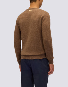 JERSEY DE CUELLO REDONDO PARA HOMBRE EN MEZCLA DE LANA