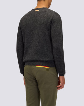 JERSEY DE CUELLO REDONDO PARA HOMBRE EN MEZCLA DE LANA