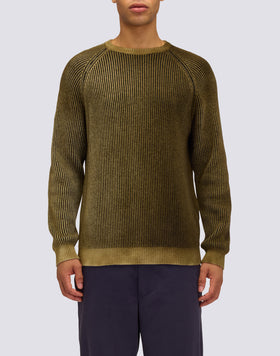 MEN'S HAND-AIRBRUSHED VANISÉ RIBBED SWEATER