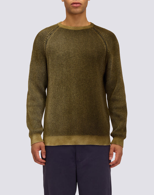MEN'S HAND-AIRBRUSHED VANISÉ RIBBED SWEATER