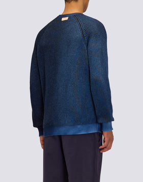 MEN'S HAND-AIRBRUSHED VANISÉ RIBBED SWEATER