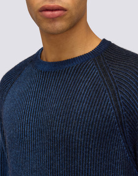 MEN'S HAND-AIRBRUSHED VANISÉ RIBBED SWEATER