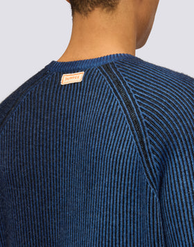 MEN'S HAND-AIRBRUSHED VANISÉ RIBBED SWEATER