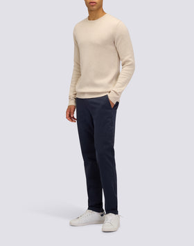 PULL COL ROND POUR HOMME EN LAINE MÉLANGÉE