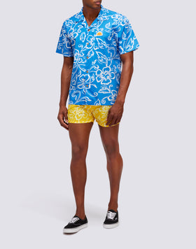 SK23 VINTAGE HIBISCUS PRINT SHIRT