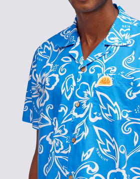 SK23 VINTAGE HIBISCUS PRINT SHIRT